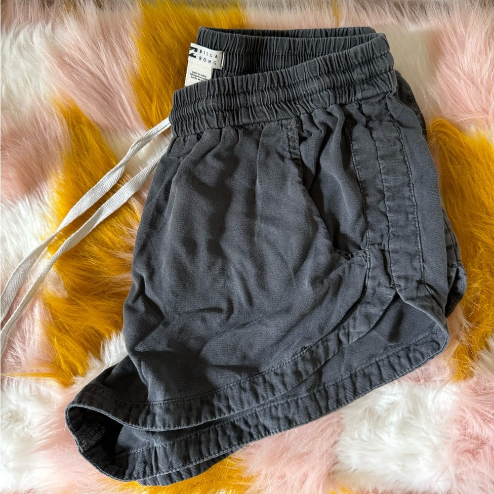 Billabong Road Trippin Off Black Elastic Waist Shorts